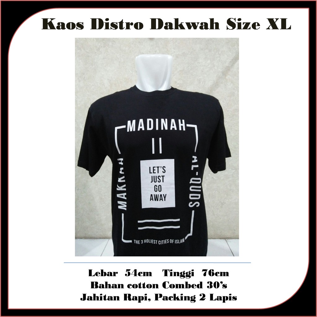 KOAS DISTRO DAKWAH WARNA HITAM SIZE XL
