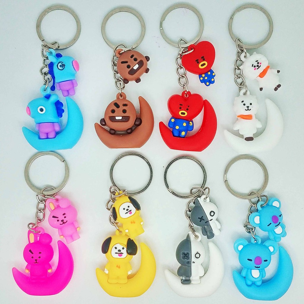 GANTUNGAN KUNCI BT21 MOTIF KARAKTER BULAN LUCU / GANTUNGAN TAS AKSESORIS / AKSESORIS GANTUNGAN KUNCI / KEYCHAIN