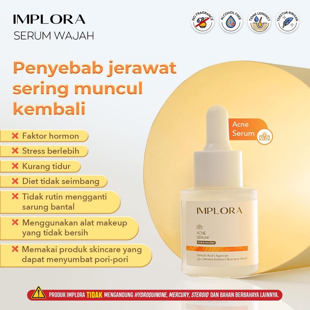 SERUM IMPLORA BPOM/ACNE LUMINOUS MIDNIGHT PEELING GOLD BAKUCHIOL