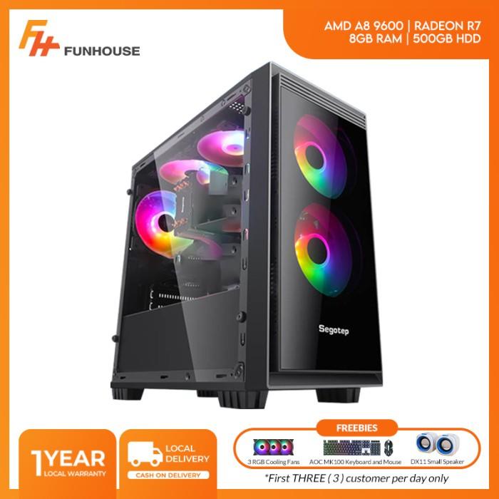 Nay / Funhouse Amd A8 9600 4 Core 3.1Ghz Gaming Pc 8G Ddr4 500G Radeon R7 Pc