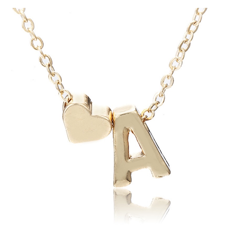 OSM - K480 (A - M) Kalung Huruf Love Kecil Stainless / Fashion Style / Set Perhiasan Wanita-3