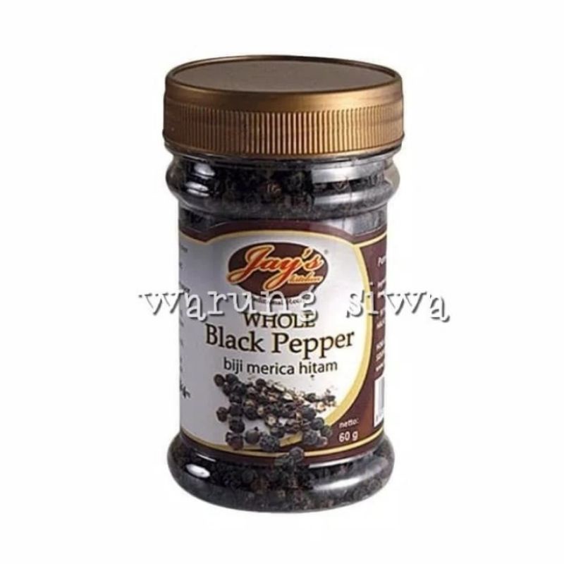 

bumbu jay's whole black pepper-biji merica hitam 60gram btl