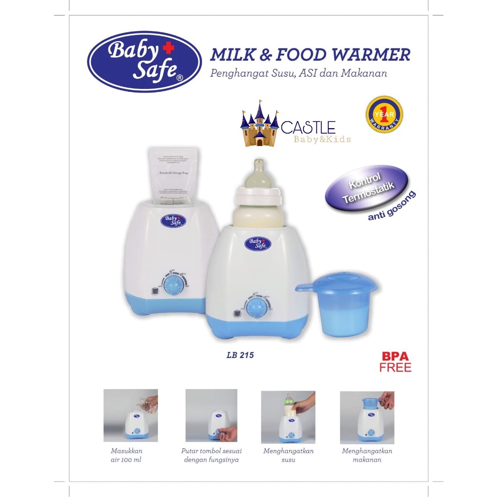 Castle - Baby Safe Bottle Warmer LB215 - Penghangat Susu &amp; Makanan