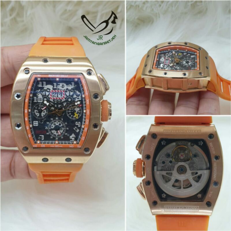jam tangan pria rm autometik stainless kualitas original