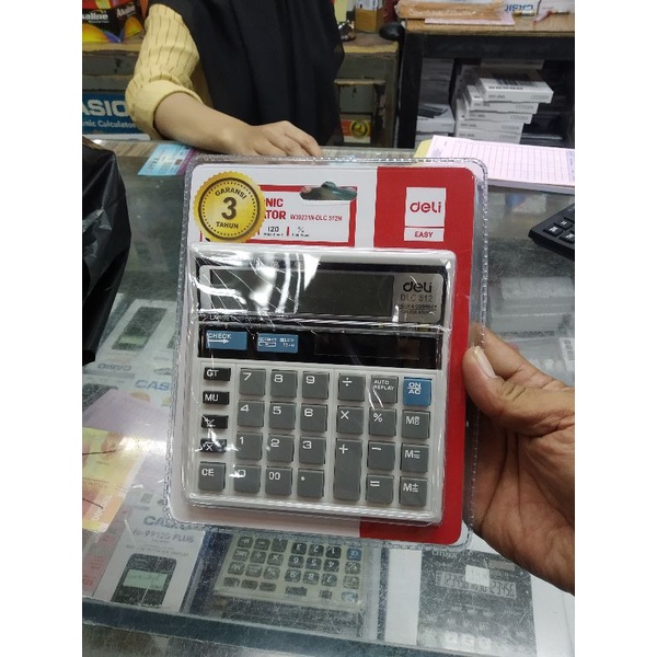 Calculator kalkulator DELI ORIGINAL DLC-512 Putih/Hitam Easy