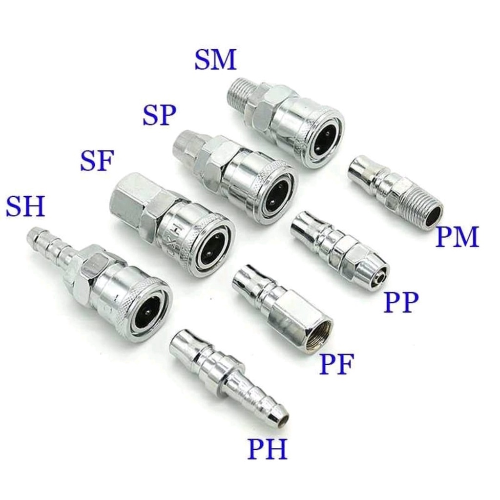 TERLARIS!!! Quick coupler PF 20 coupling PF20 20ph SAMBUNGAN SELANG ANGIN COUPLER SF20 PF20 SH20 PH20 SM20 PM20