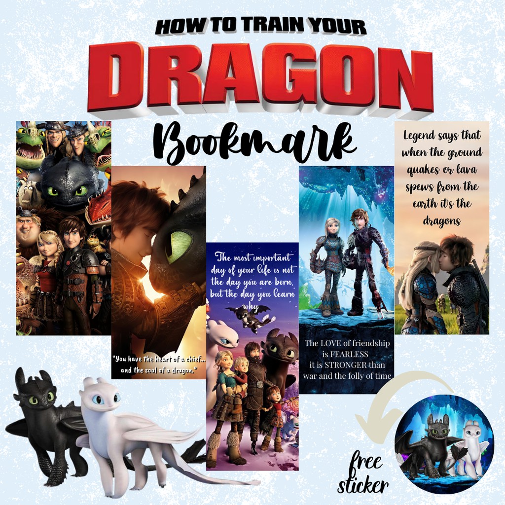 PEMBATAS BUKU HOW TO TRAIN YOUR DRAGON || HOW TO TRAIN YOUR DRAGON  BOOKMARK HIGH QUALITY |aesthetic