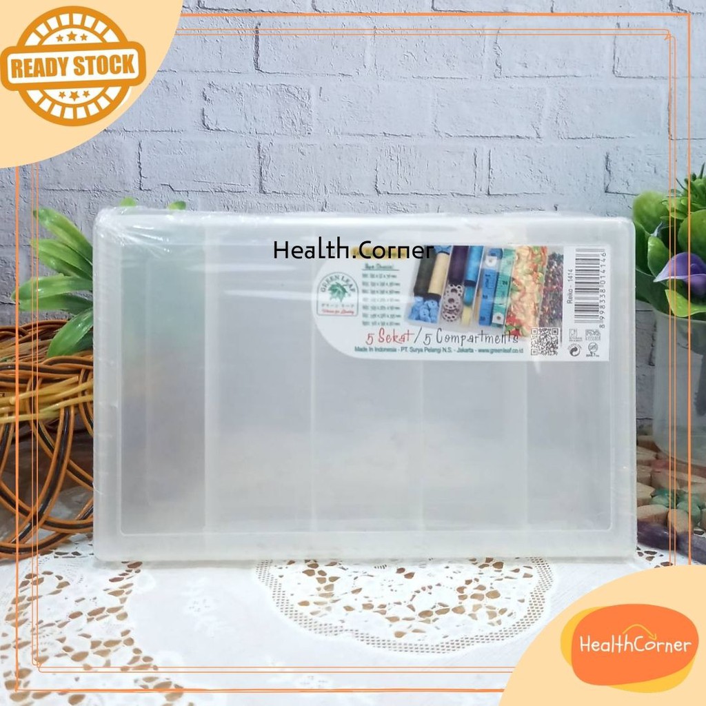 Kotak Obat Green Leaf Storage Tool Box Perkakas Aksesoris Kancing Baut Jarum Penyimpanan Perhiasan Emas Jewelry Organizer Box