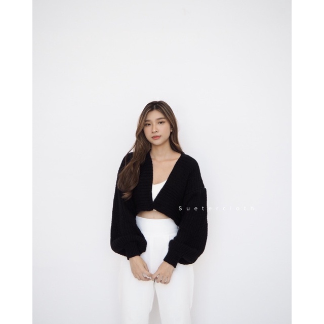 Ryo Crop Cardigan / Crop Cardigan Premium / Oversize Cardigan / Baloon Cardigan / Outer Knit