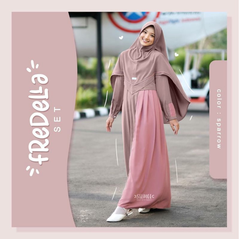 GAMIS SET KHIMAR FREDELLA BY SILMEE