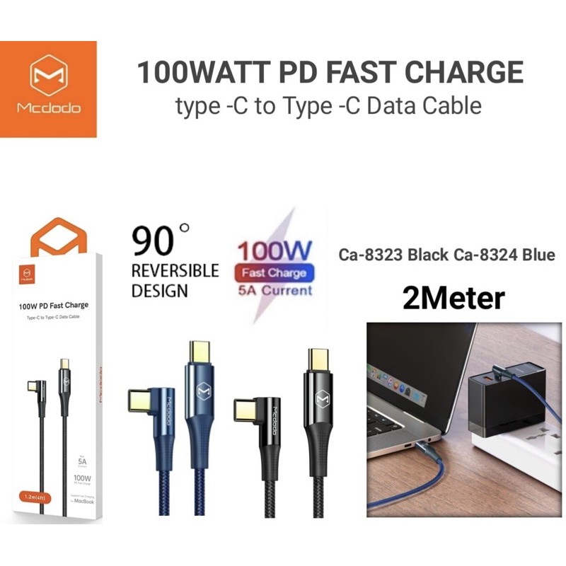 Mcdodo Kabel Data Type C to Type C Fast Charge
