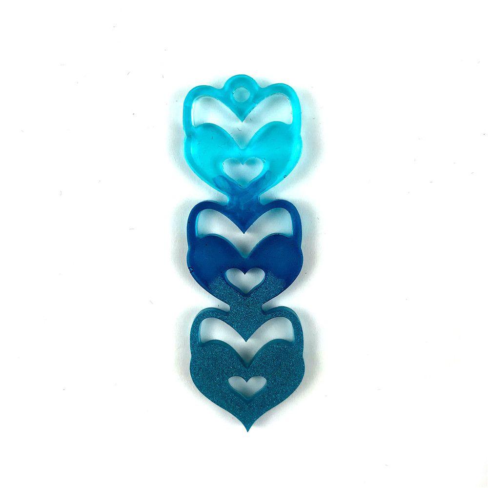 R-flower Earrings Resin Mold Resin Kerajinan Tangan UV Epoxy Love Heart Juntai Silicone Mold