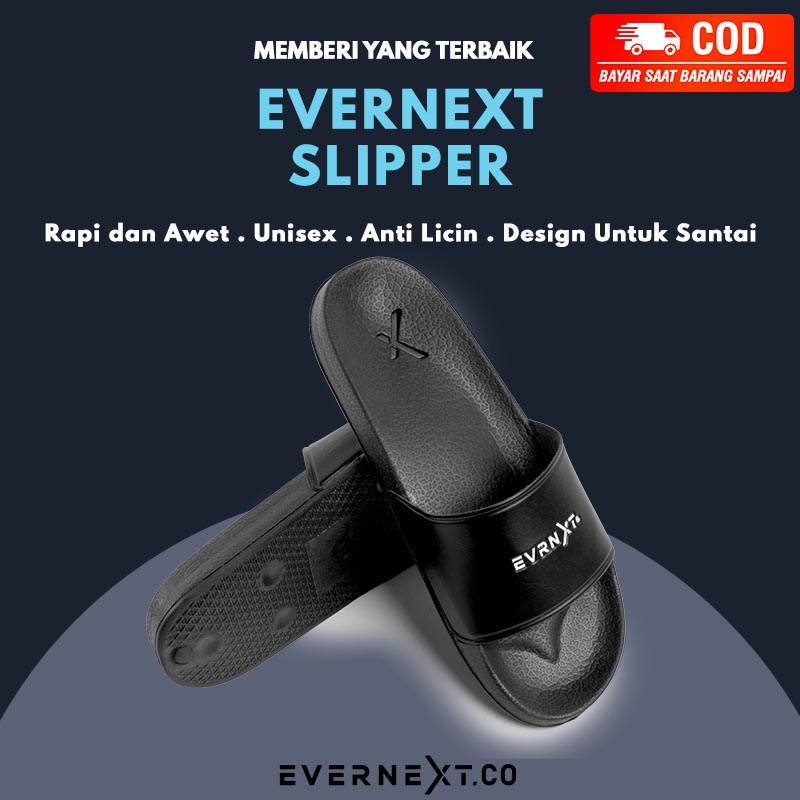 Slipper Pria Wanita EVERNEXT Sandal DIstro Anti Air Anti Licin