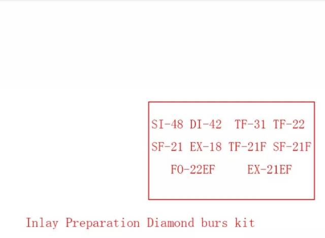 F3.2- (fg104) Diamond bur intan high speed set preparasi inlay