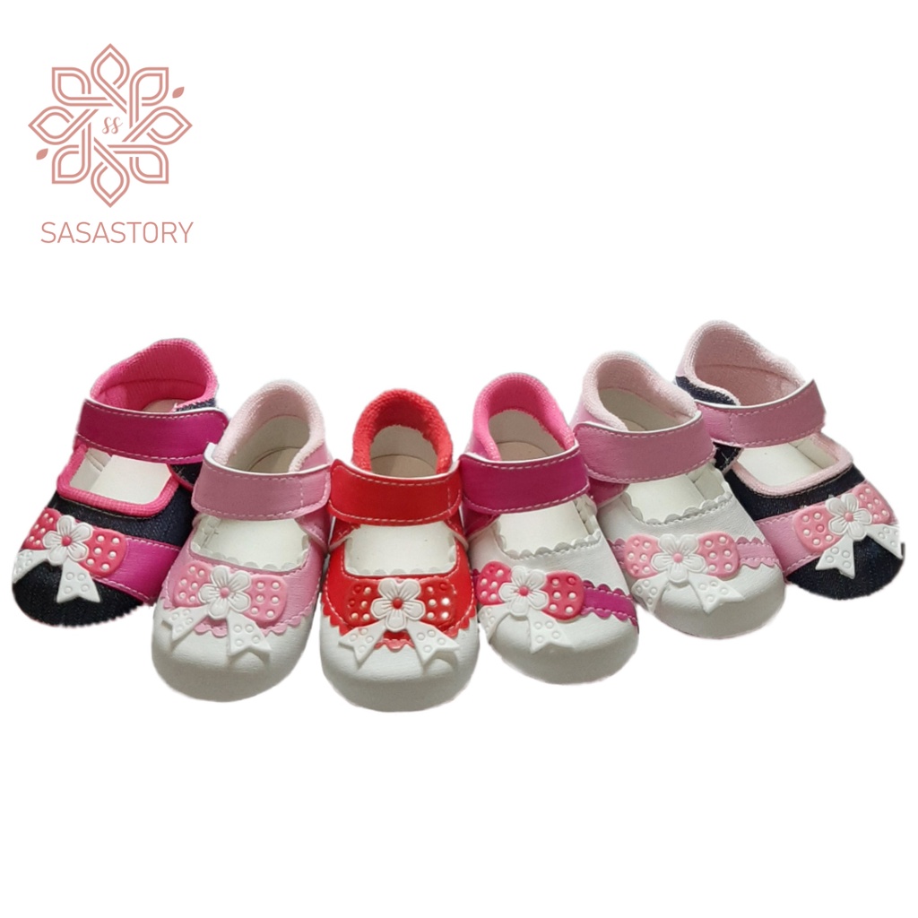 SEPATU BAYI PREWALKER BABY BAYI ANAK PEREMPUAN 0-12 BULAN PITA 0-12 BULAN AP01