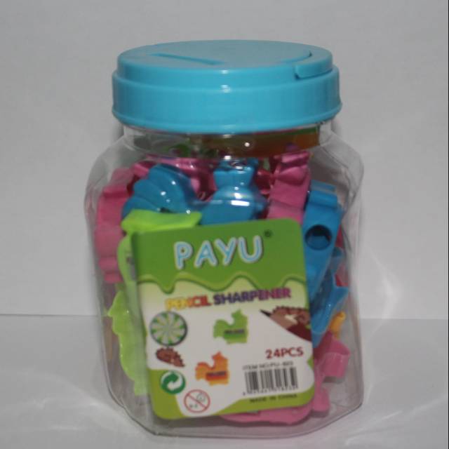 

Rautan Pensil, orotan. Bentuk-bentuk lucu warna warni. Toples celengan. Murah !!