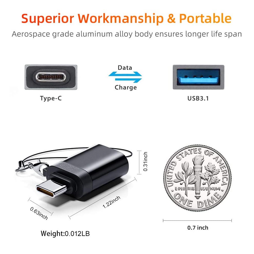 Actual【COD】USB 3.0 OTG Micro USB to Type-C Android Tablet/Laptop/Phone Adapter Converter Transfer Data Cepat converter for fast data transfer