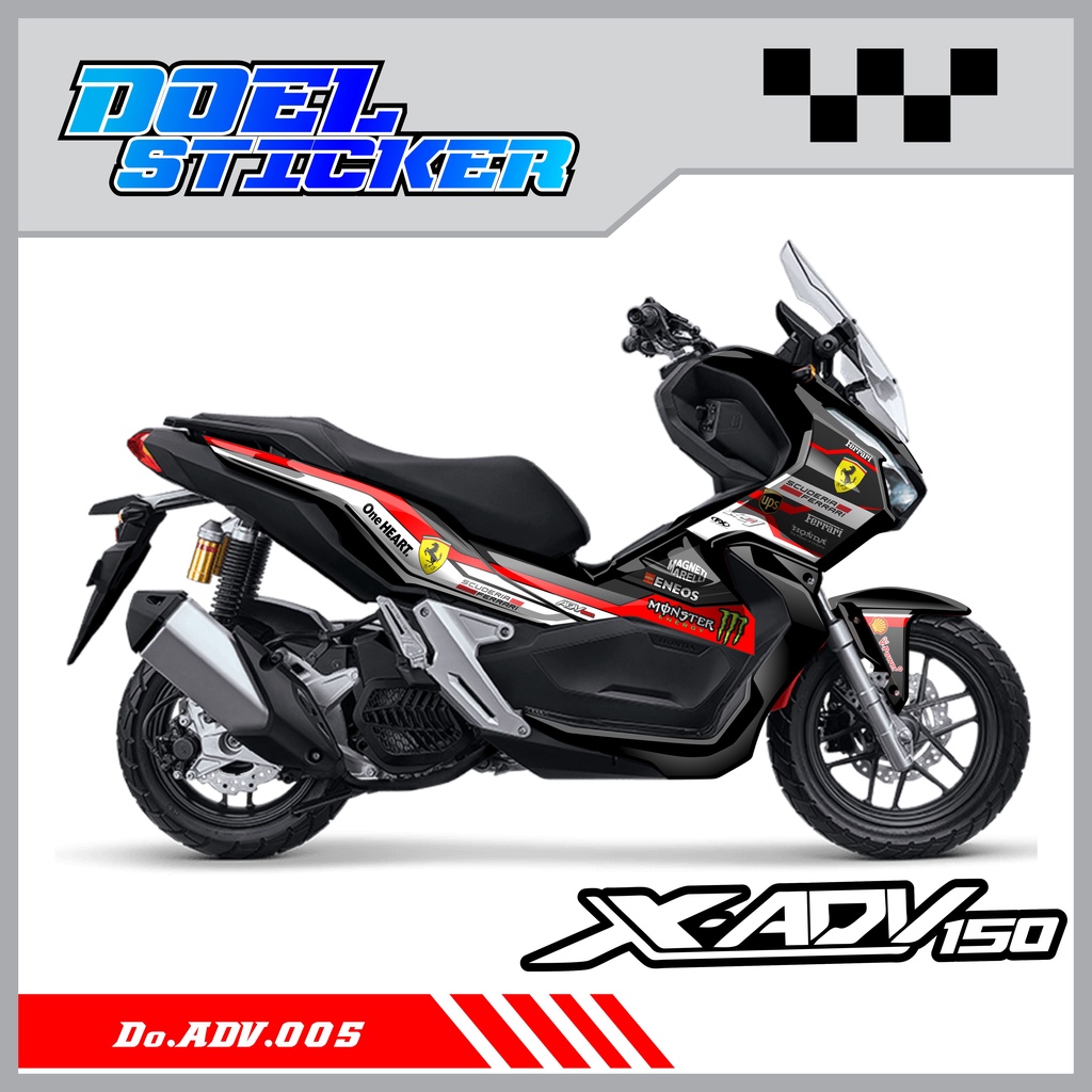 STICKER STRIPING ADV 150 - STICKER STRIPING LIST VARIASI HOLOGRAM , CROME ADV 150 DOEL 005