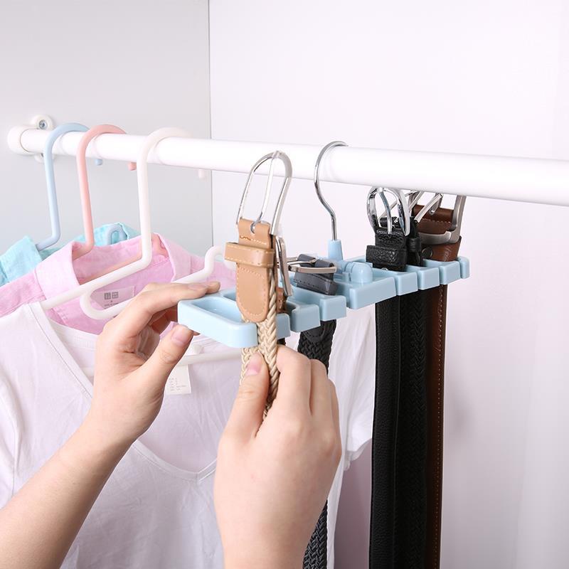 Rotatable Waist Belts Hanger Multipurpose Scarf Tie Hanger Space Saving Storage Rack Wardrobe Organizer Closet Storage Holder