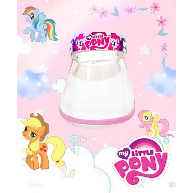 FACE SHIELD ANAK LIST JAHIT MOTIF LITTLE PONY