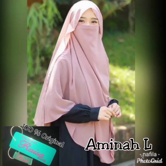 JILBAB KHIMAR AMINAH SIZE L ORIGINAL RAISA-1