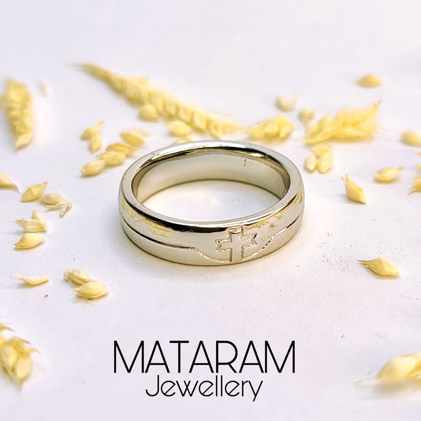 Cincin Kawin Tojo Una-una Platinum Kadar 10% -Bebas Request Model Cincin Custom By Mataram Jewellery