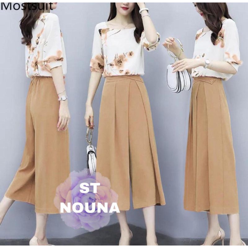 ciayo~LR- (L) ST NOUNA BIRU MUDA STLN BAHAN BABYTERRY//SET WANITA