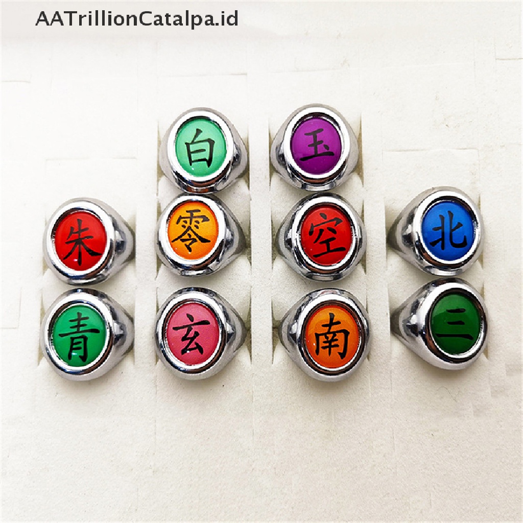 Aatrillioncatalpa Cincin Metal Motif Anime NARUTO Akatsuki Member Itachi Uchiha Untuk Cosplayhadiah