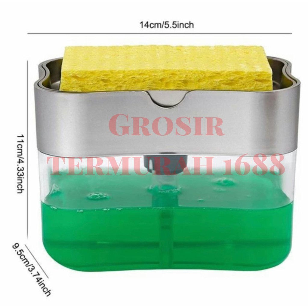 Dispenser sabun cuci piring busa sponge / soap Pump sponge caddy