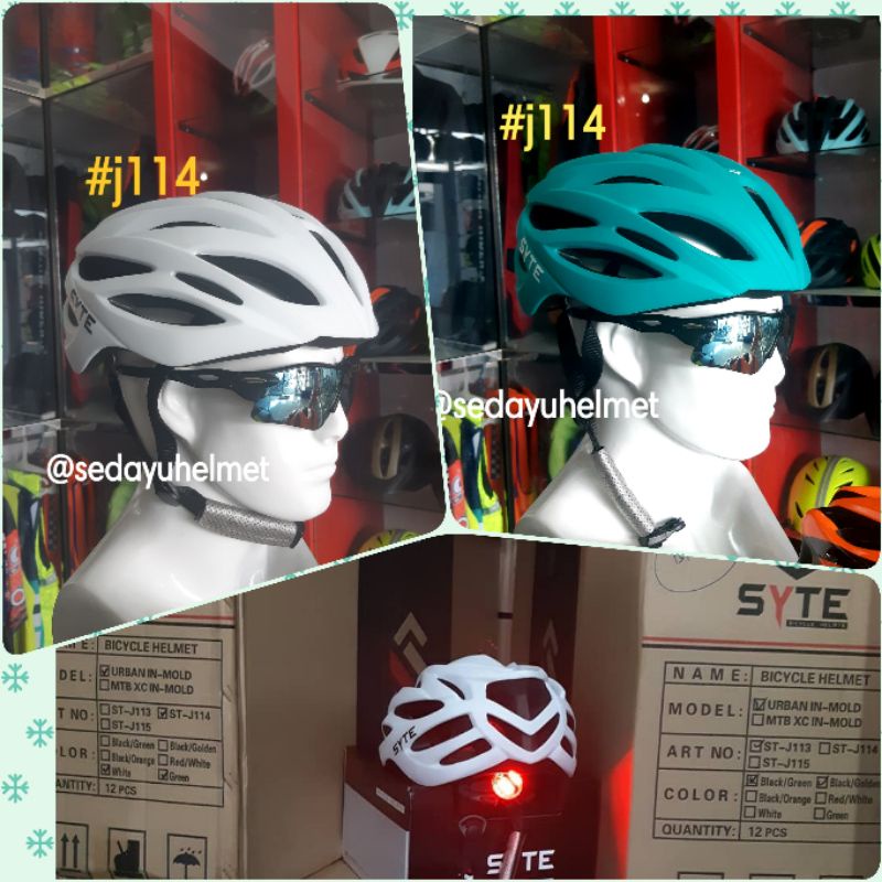 Jual Helm Sepeda Road Bike Syte J Ada Lampu Belakang Indonesia