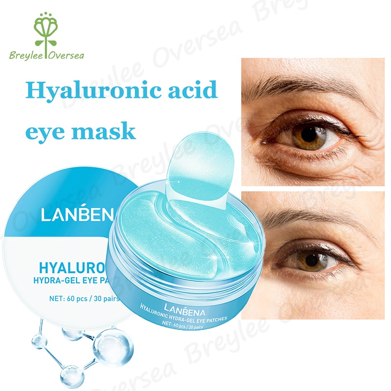 LANBENA Hyaluronic Acid Hydra-gel Eye Mask/Patches - Masker Mata Melembabkan /Anti-kerut Anti-Aging Hapus Kantung Mata/Eye bags/Dark Circles