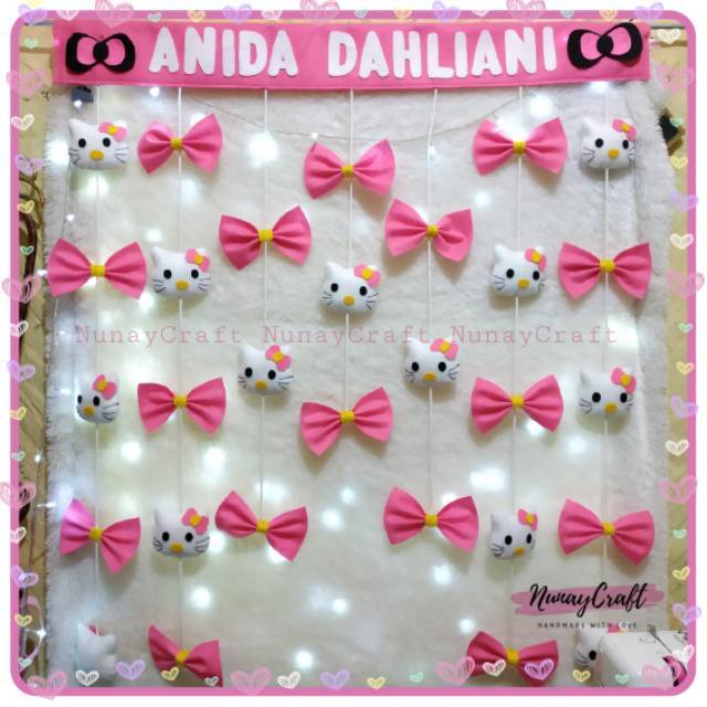 Tirai Flanel Tirai Flanel Karater Hello Kitty Hiasan Kamar Nunay Craft Shopee Indonesia