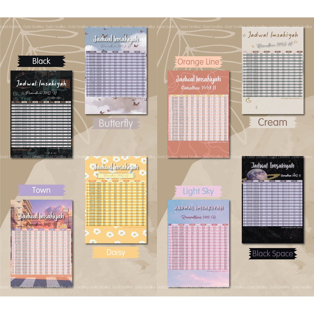 Jadwal Imsakiyah Aesthetic