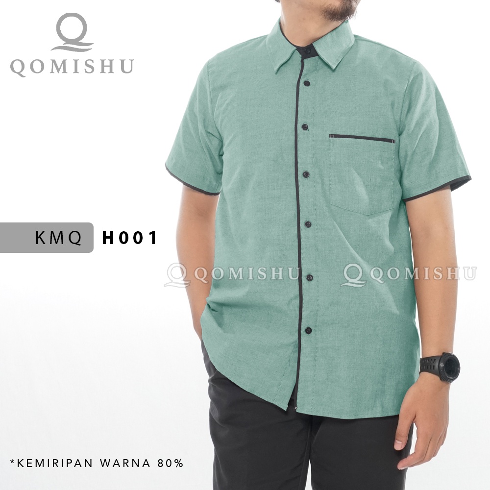 QOMISHU Kemeja Pria Kasual Slim Fit Keren Simpel Modis Modern KMQ