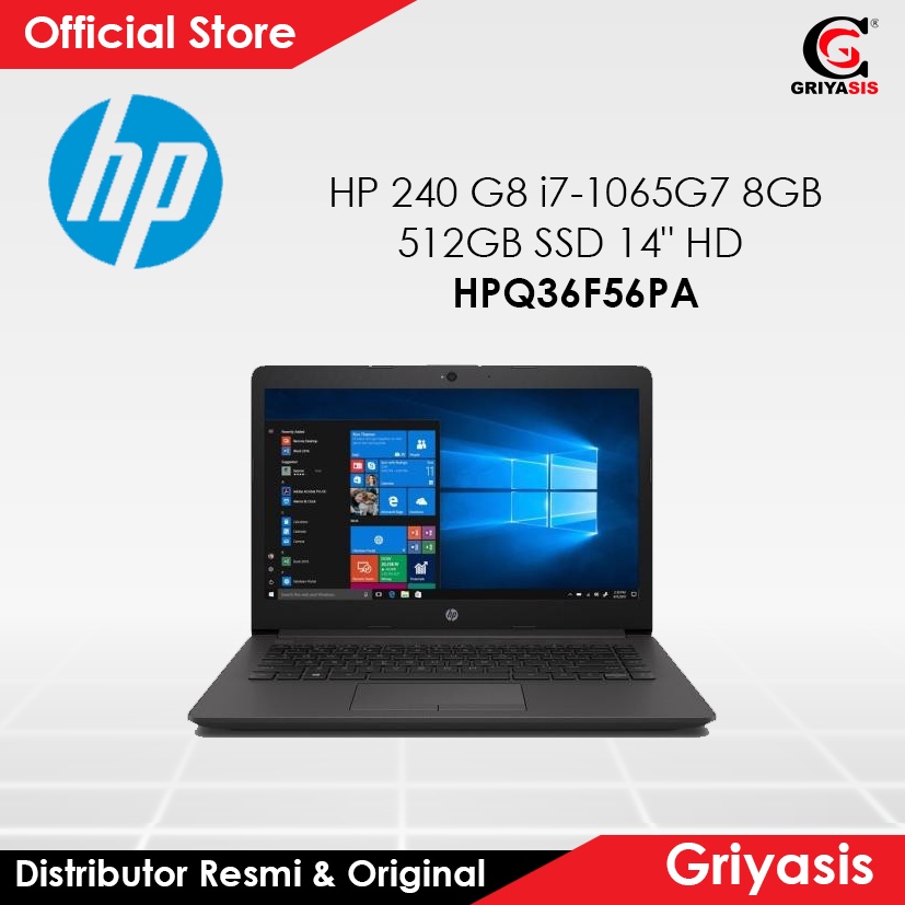 Notebook HP 240 G8 i7-1065G7 8GB 512GB SSD 14" HD HPQ36F56PA
