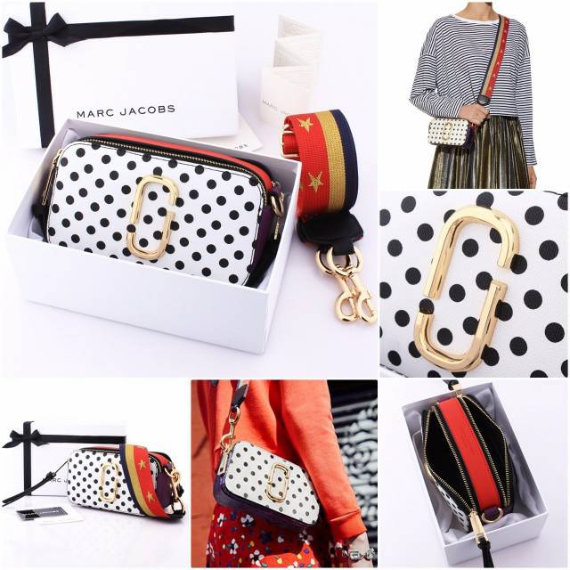 Marc Jacobs Snapshot Polka Dot Camera Bag (3Tone) with Box