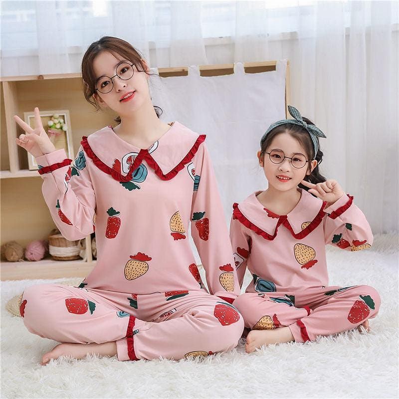 SET PIYAMA COUPLE IBU DAN ANAK (IMPORT)