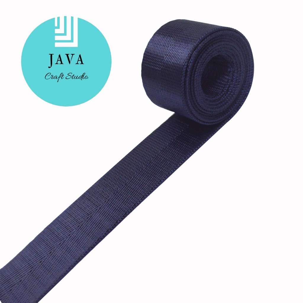 TALI WEBBING NYLON 2.5 CM METERAN WARNA NAVY SBN 25 NAVY