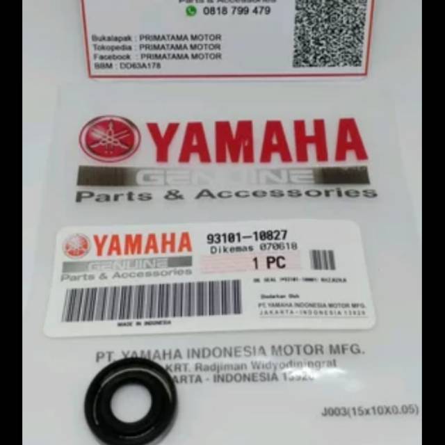 SEAL POMPA OLI RX KING SIL POMPA OLI RX KING ORIGINAL YAMAHA
KODE PART 93101-10827