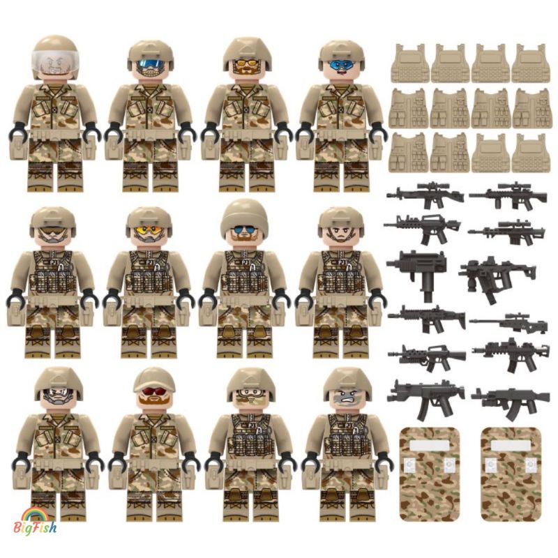 Lego Swat Set 12 Military Minifigure Soldier Pasukan Batman Police