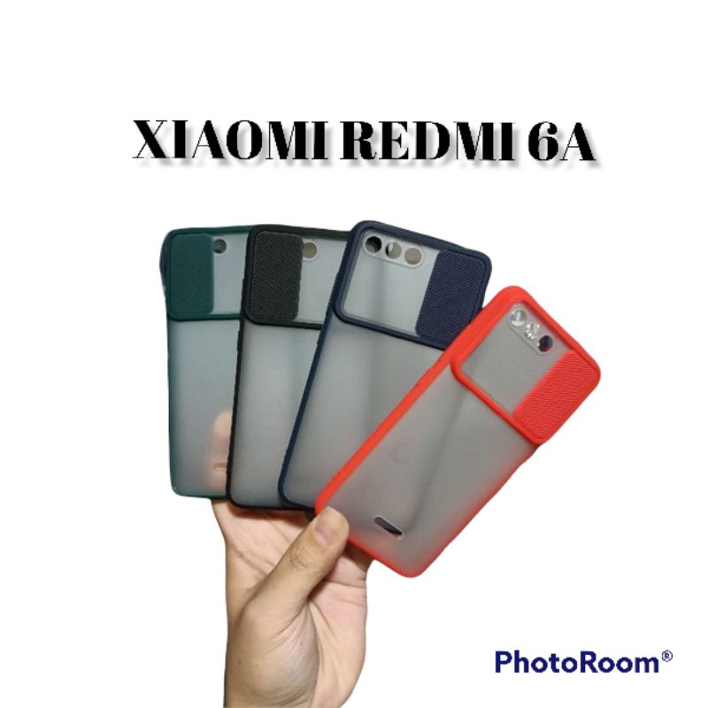 MN - Xiaomi Redmi 6A Softcase Slide Pelindung Kamera Hardcase Casing Dove Matte Sliding Geser Camera