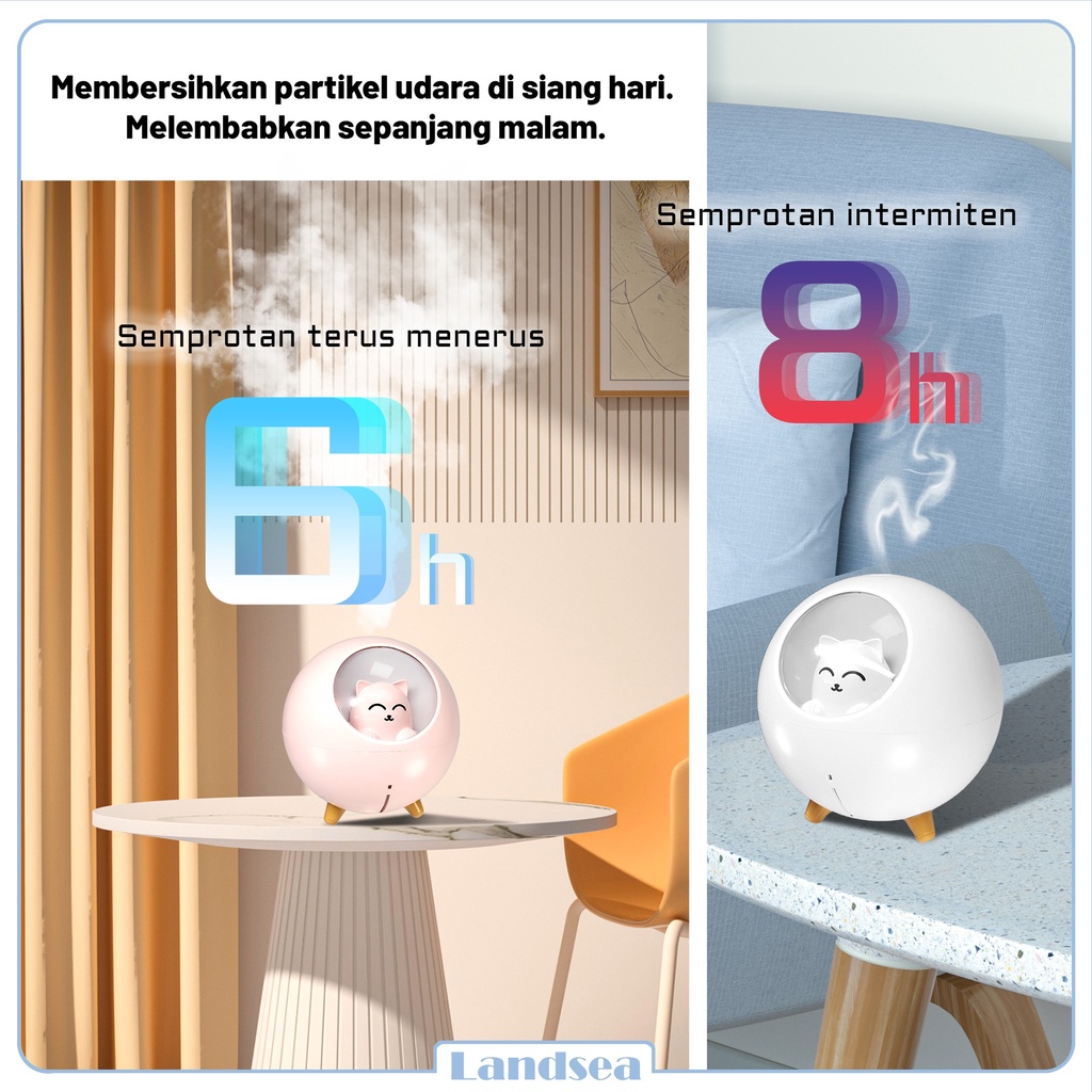 Landsea  Humidifier Air 220ml Diffuser Aroma - Pelembab Udara - Terapkan ke Essential oil-2