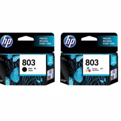 Paket Cartridge HP 803 Black + Tri Color ( Colour ) Original