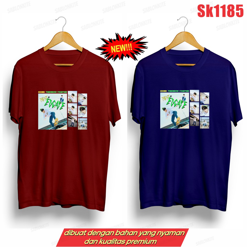 MURAH!!! KAOS KPOP SOOBIN SK1185 FIGHT OR ESCCAPE UNSEX COMBED 30S