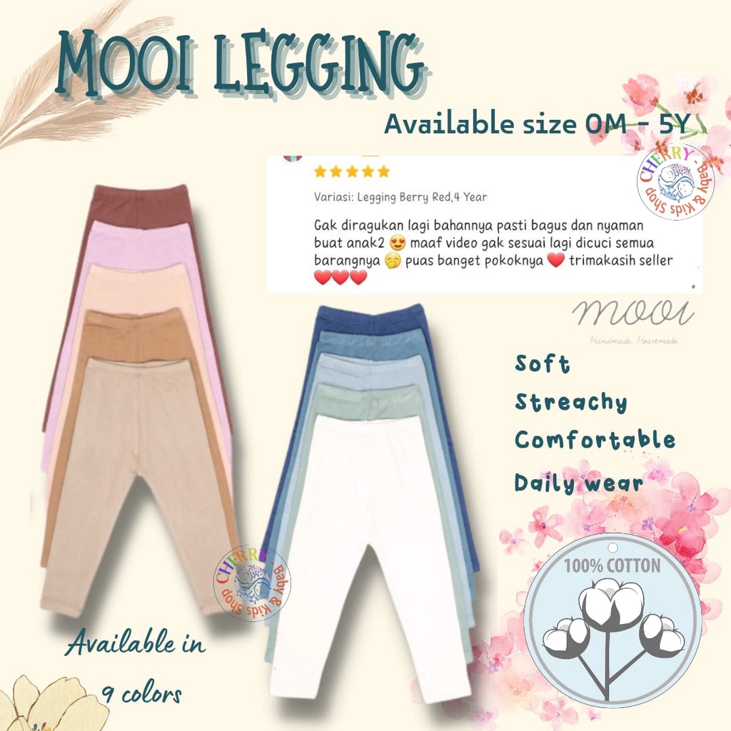 Mooi Baby Legging PREMIUM 0 - 1 tahun Legging Bayi / Anak Perempuan Laki-laki CBKS SO