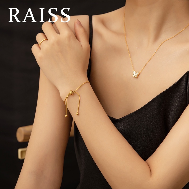 Gelang Bola Korea Material Titanium Steel Gold Gaya Vintage