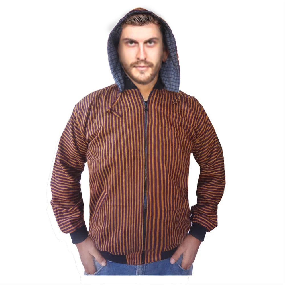 Jaket Hodie Surjan Lurik Bomber Etnik