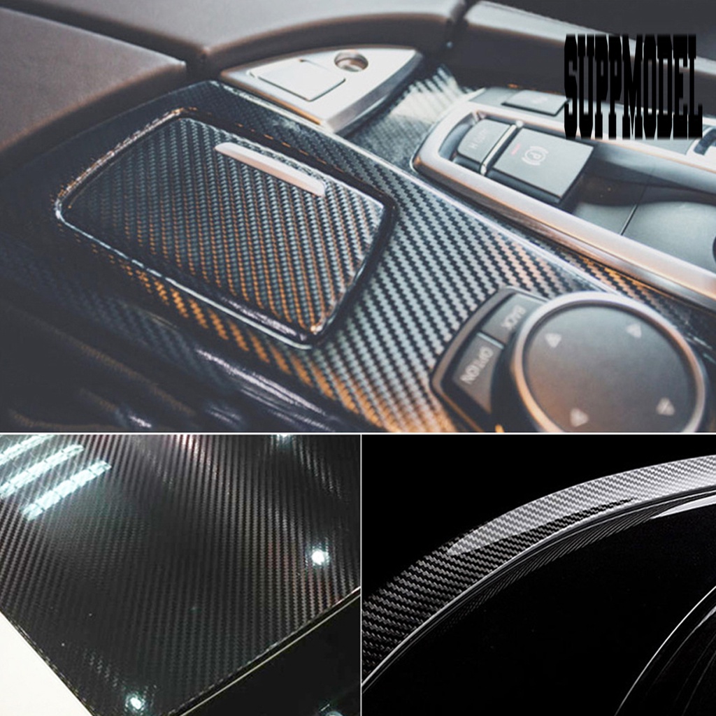 Stiker Film Tint Carbon Fiber Glossy Bahan Vinyl Untuk Mobil SUV