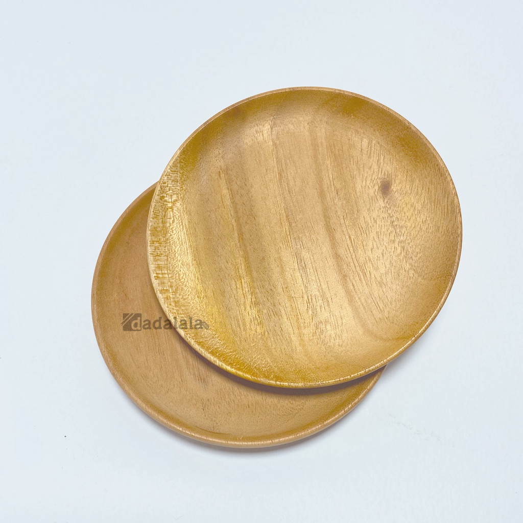 DADALALA Lepek Gelas Kayu / Alas Cangkir Aesthetic Bahan Kayu Mahoni Diameter 11 Cm