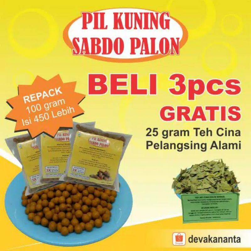 Pil Kuning Jamu Kolesterol (lemak jahat) bukan pil diet SABDO PALON ORIGINAL